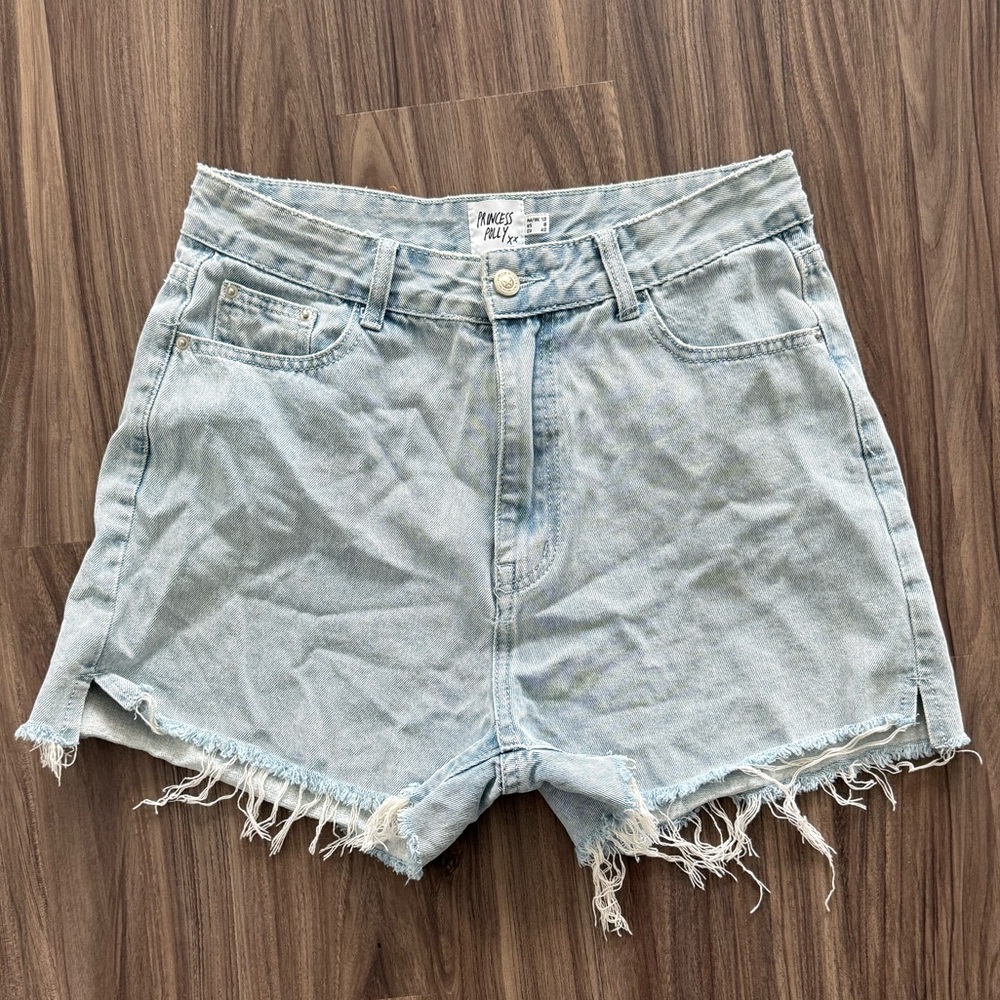 Princess Polly Light Blue Jean Shorts